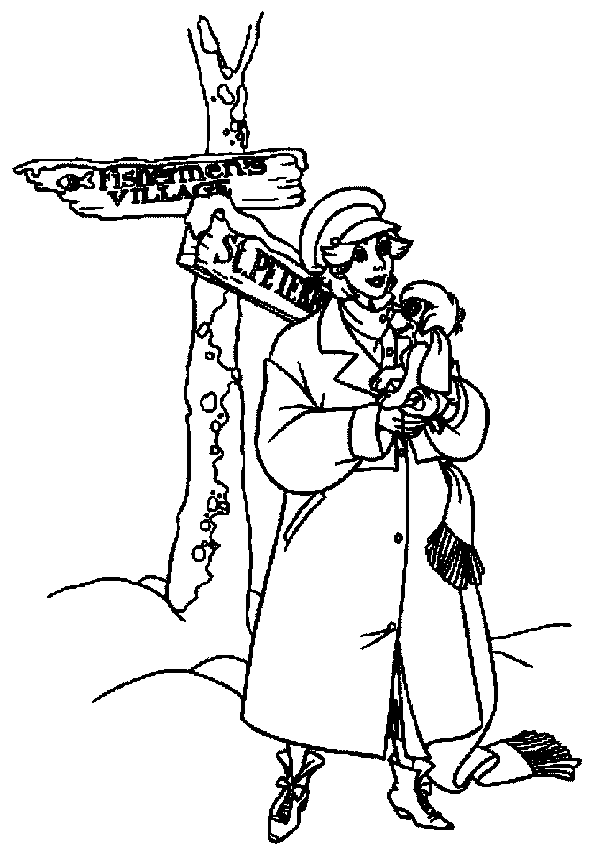 coloriage anastasia dehors